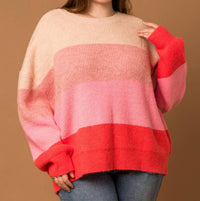Gilli - Striped Knit Sweater - Plus