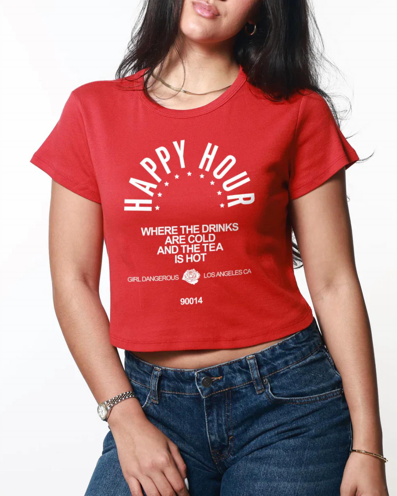 Girl Dangerous - Happy Hour Cropped Top - clothing - cotton - crop - tops