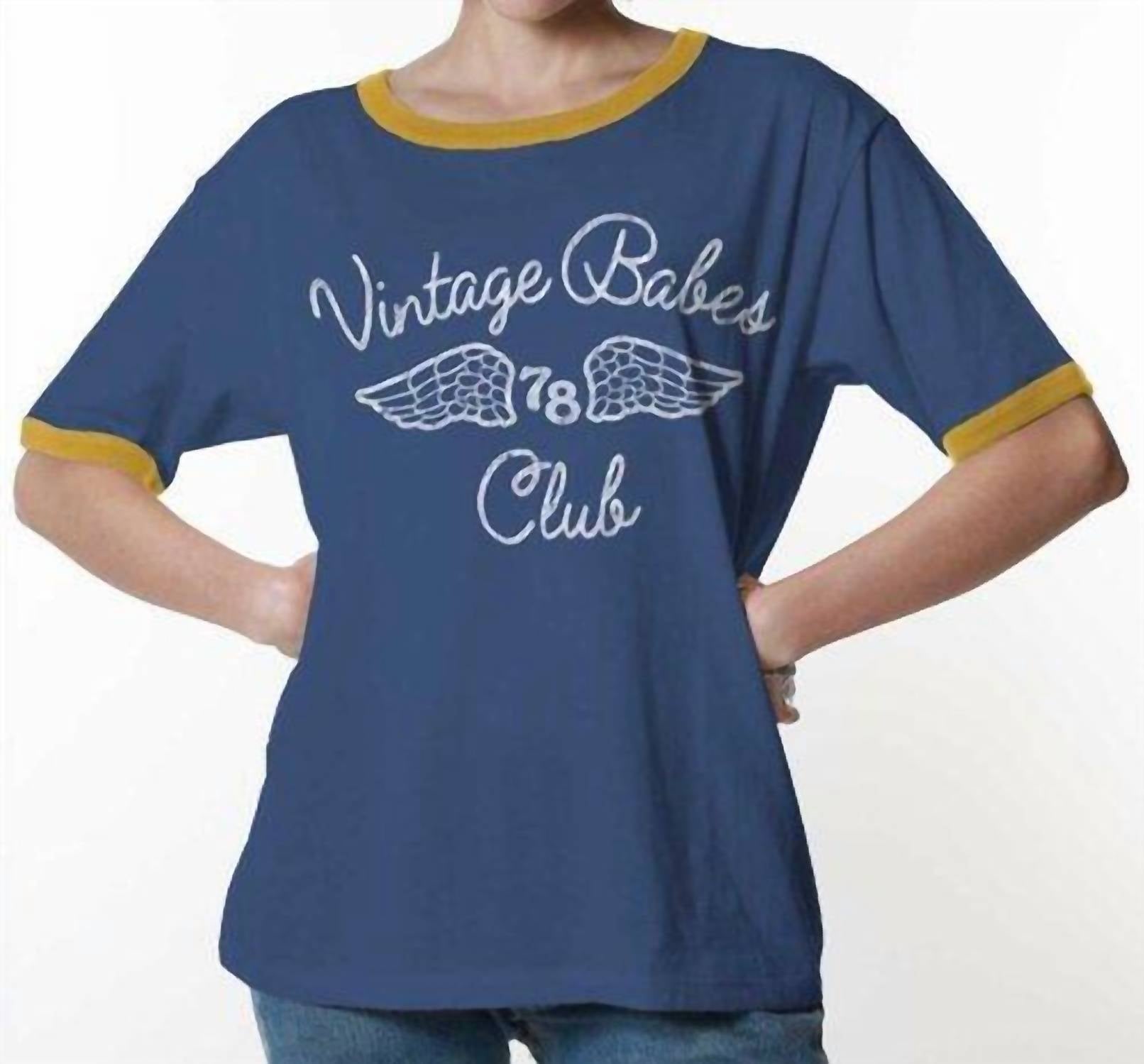 Girl Dangerous - Vintage Babes Tee - blue - clothing - cotton