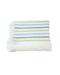 Gita - Boy's Blanket With Pastel Stripes