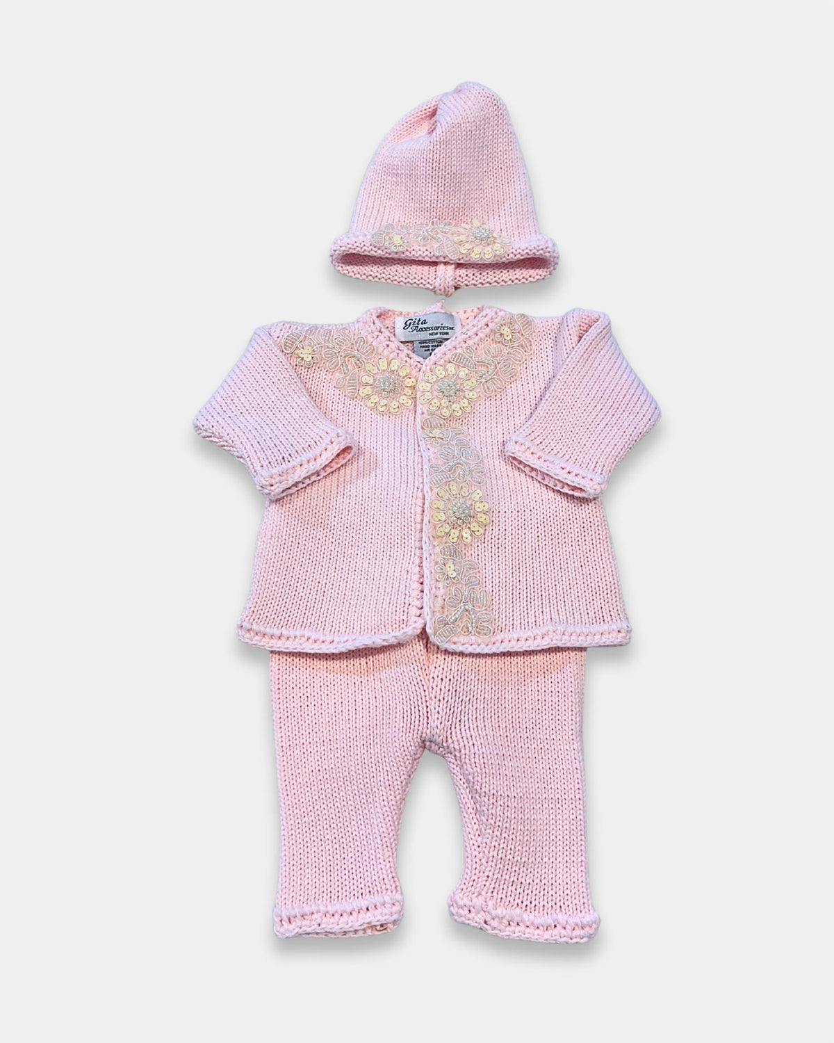 Gita - Girl's 2pc Sequence Sweater With Hat