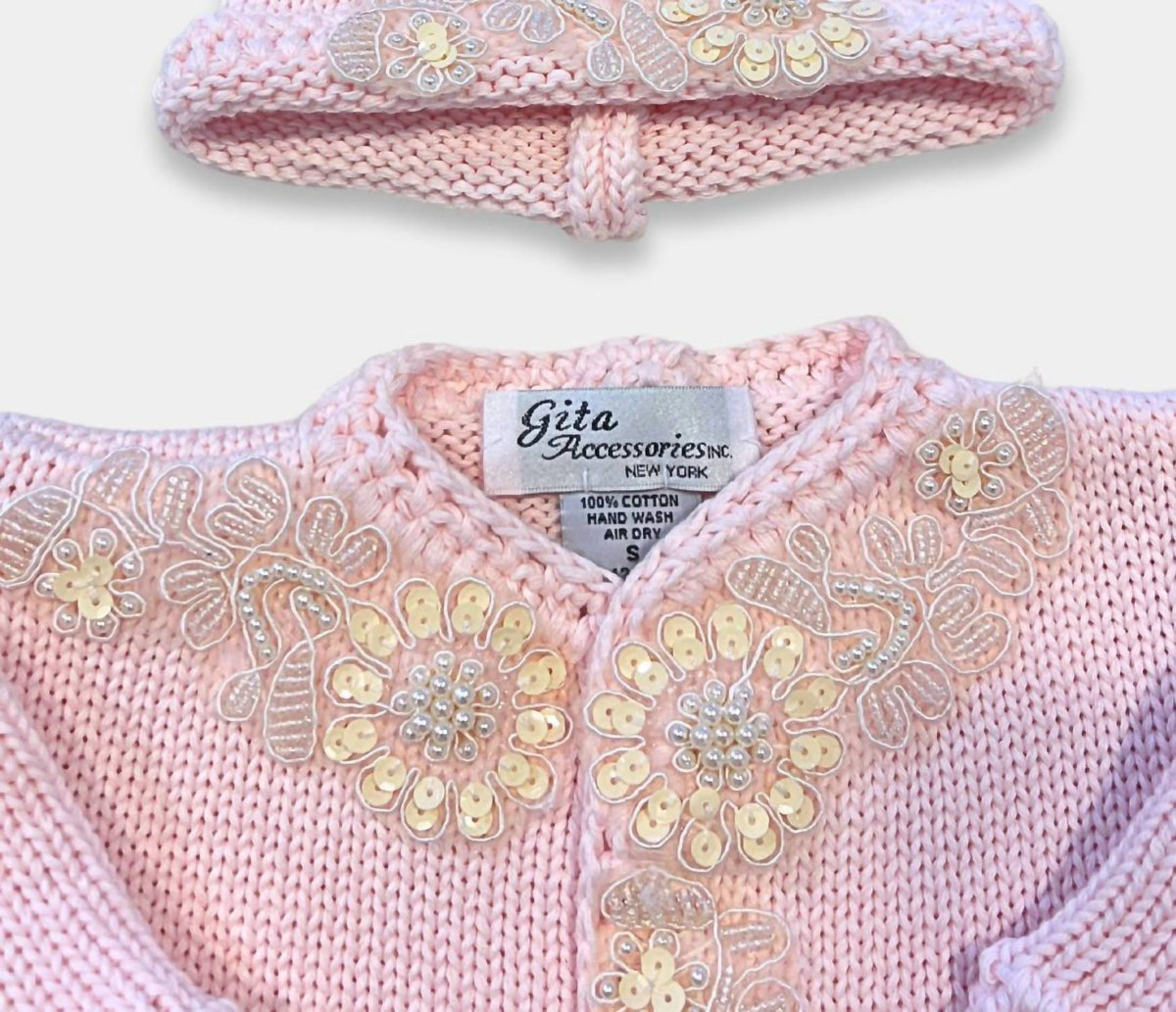 Gita - Girl's 2pc Sequence Sweater With Hat