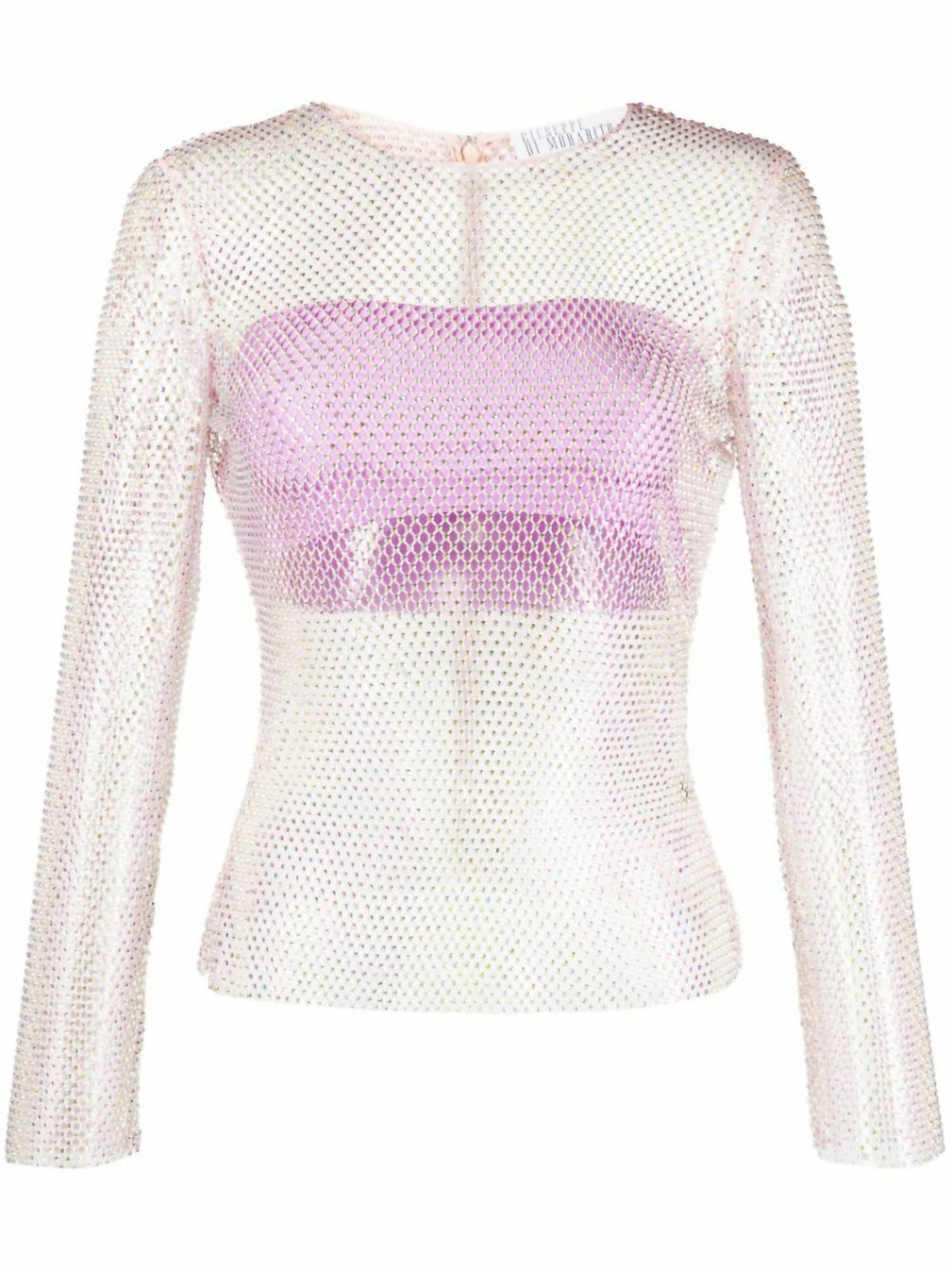 Giuseppe Di Morabito - Rhinestone Embroidered Mesh Top