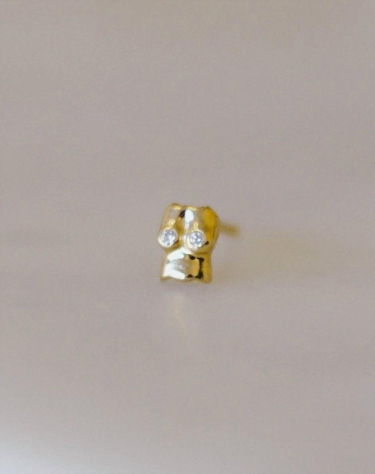 Gjenmi - Women's Vulva Earring - earrings - gold - jewelry