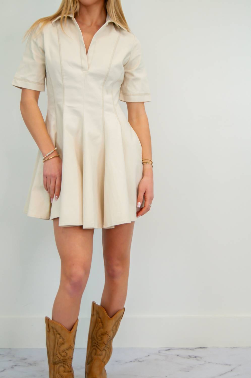 Glam - Emma Collared Mini Dress