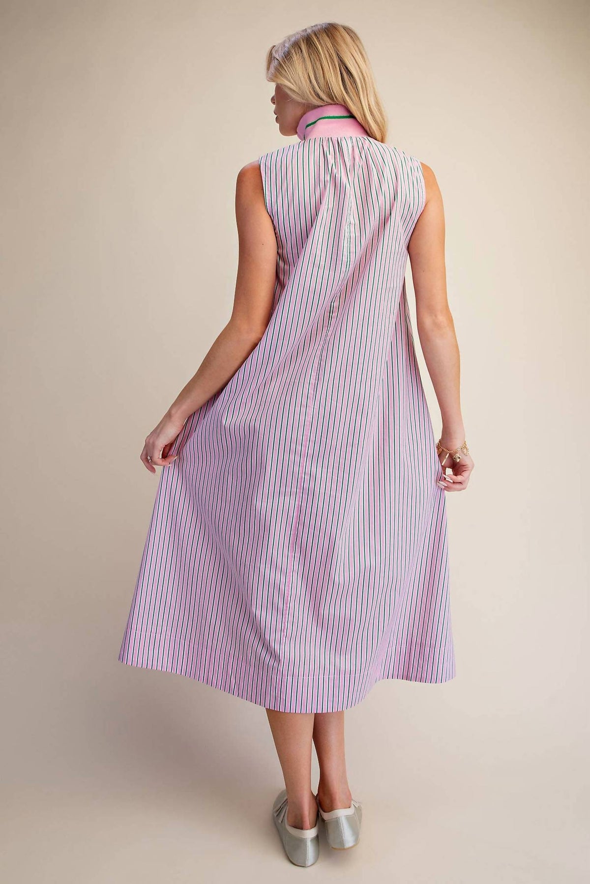 Glam - Hailee Half Zip Mock Neck Maxi Dress