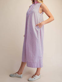 Glam - Hailee Half Zip Mock Neck Maxi Dress