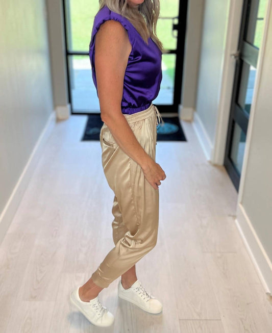 Glam - High Class String, Jogger Pants - clothing - gold - joggers