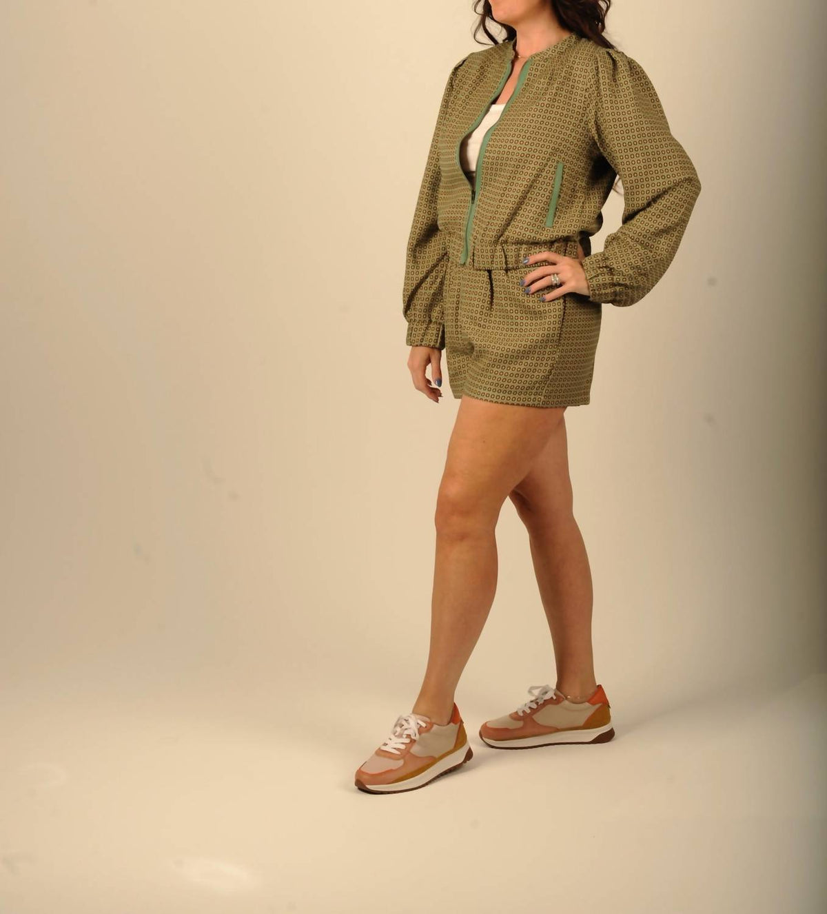 Glam - Jacquard Bliss Bomber Jacket And Pull-on Set