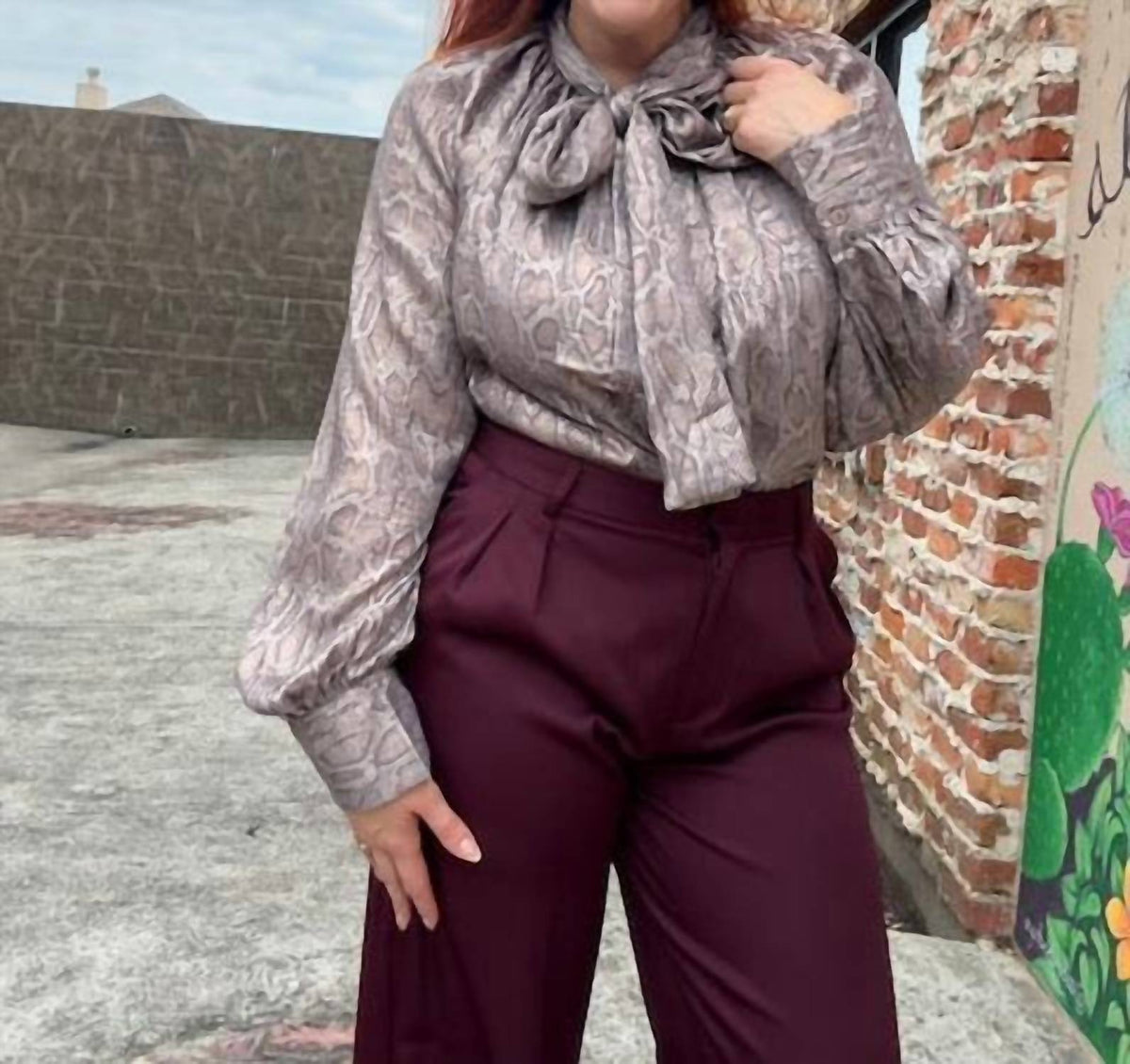 Glam - Metallic Ties Blouse