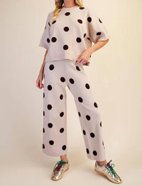 Glam - Polka Dot Knit Pants