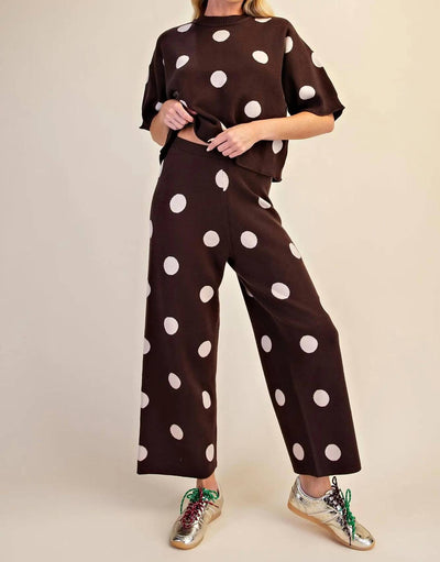Glam - Polka Dot Knit Pants