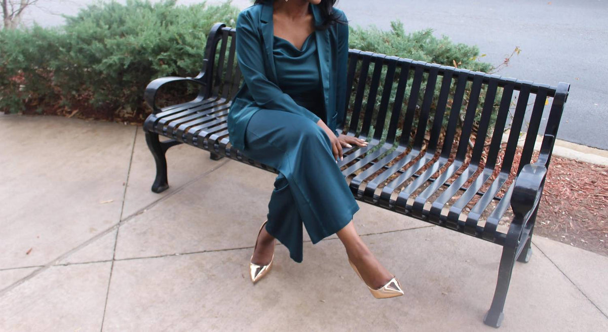Glam - Robin Satin Boyfriend Blazer