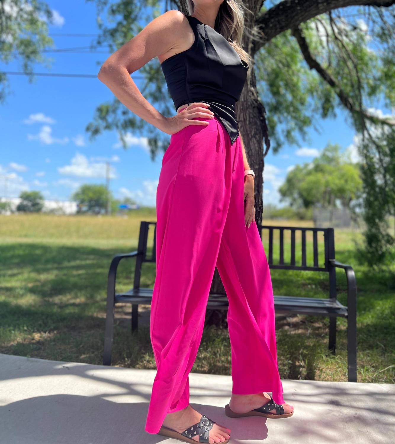 Glam - To Attention High - waisted Pants - clothing - pants - pink