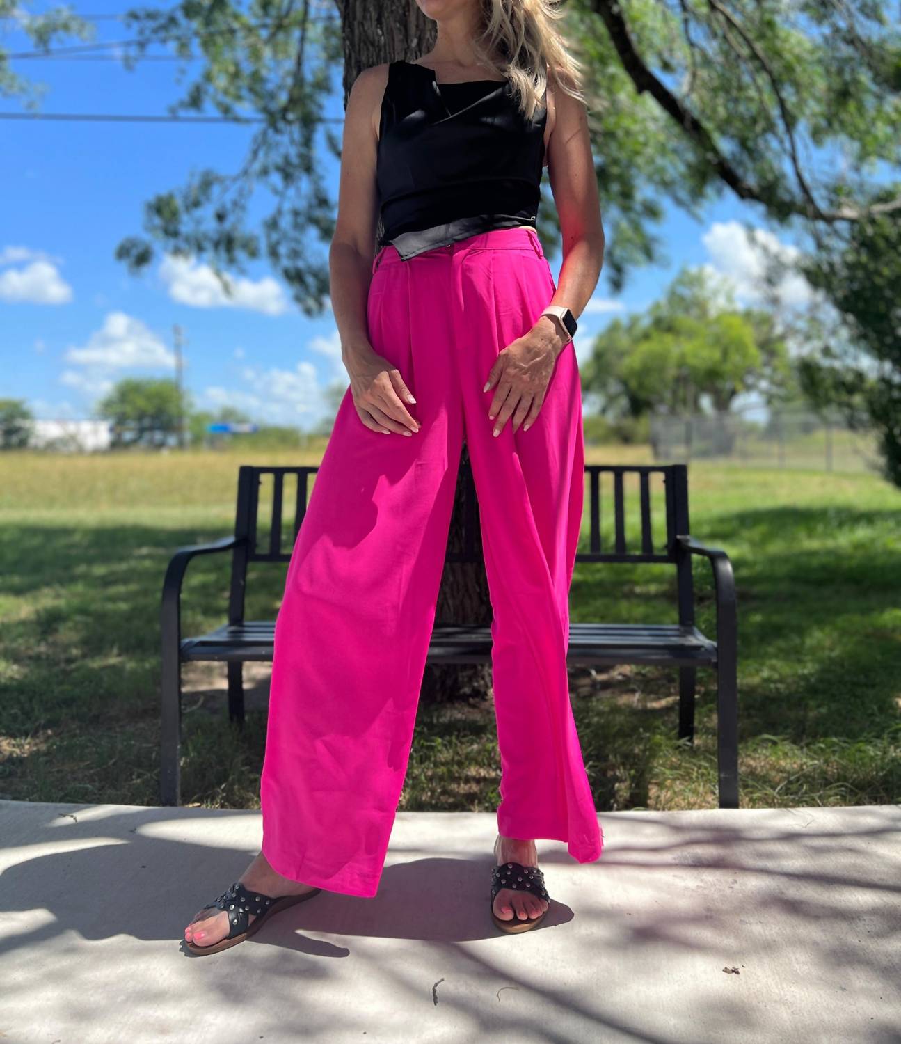 Glam - To Attention High - waisted Pants - clothing - pants - pink