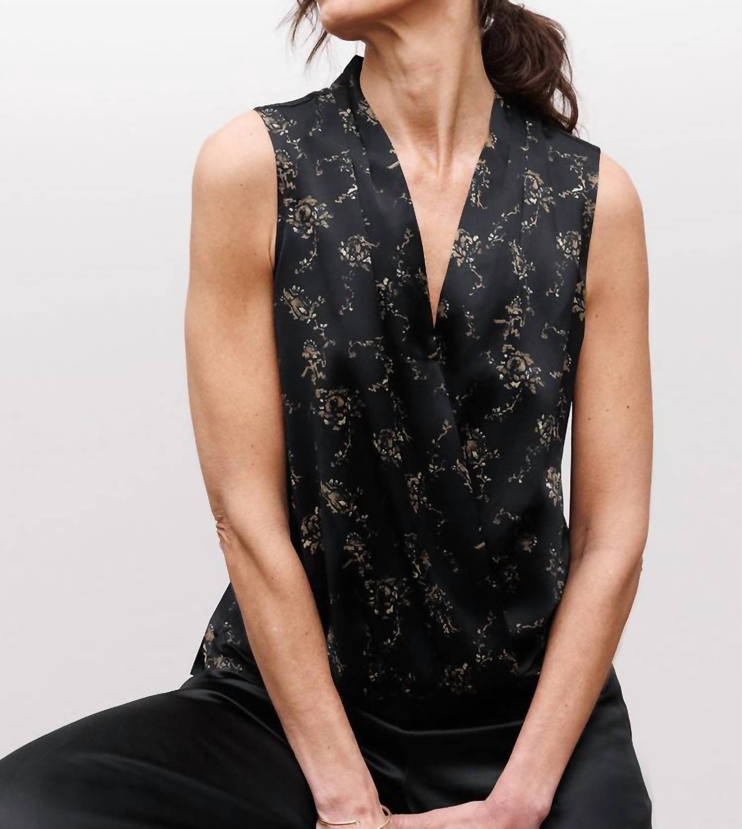 Go By Go Silk - Boho Surplus Blouse - black - blouses - clothing