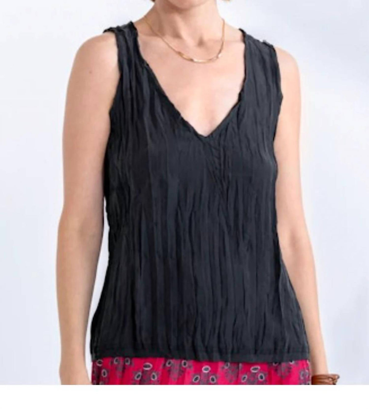 Go By Go Silk - Crinkle Cut Tank Top