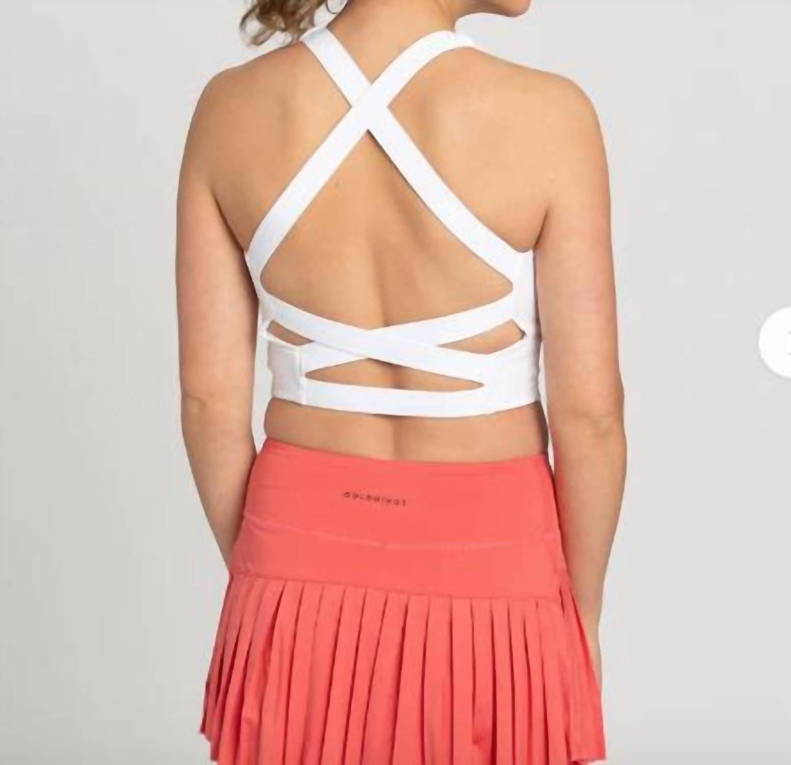Gold Hinge - Criss Cross Back Yoga Tank Top - clothing - solid - tank - tops