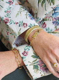 Goldbug Collection - Women's Peanut Texture Cuff Bracelet