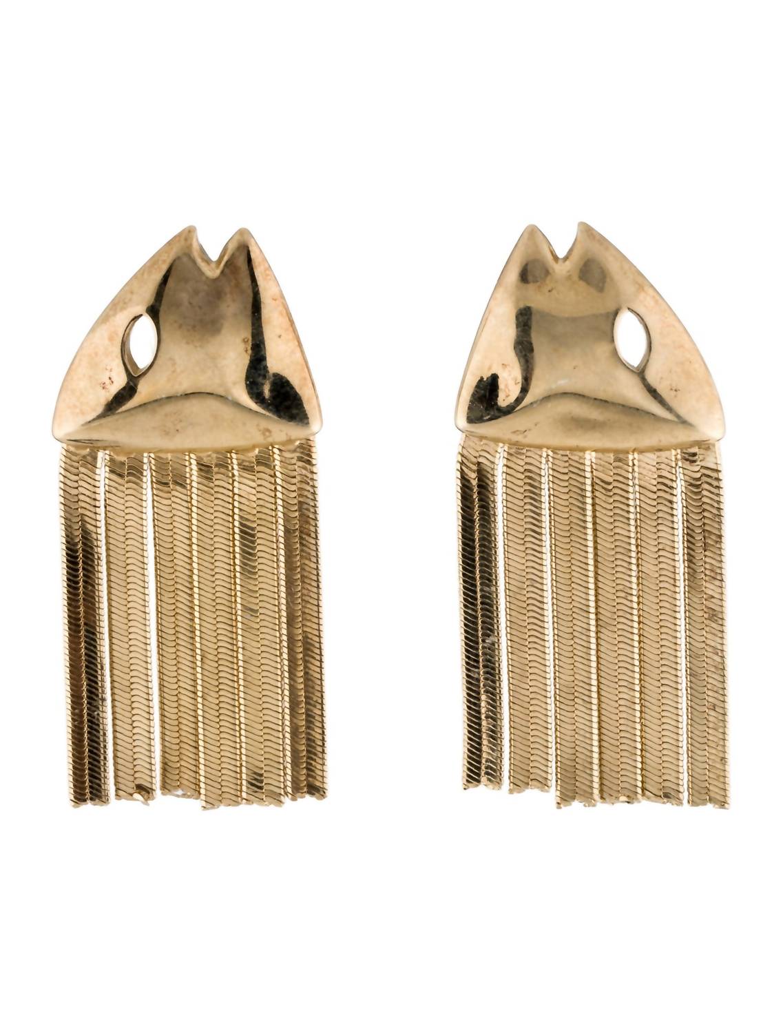 Goldie - Fish Drop Earrings - earrings - gold - jewelry