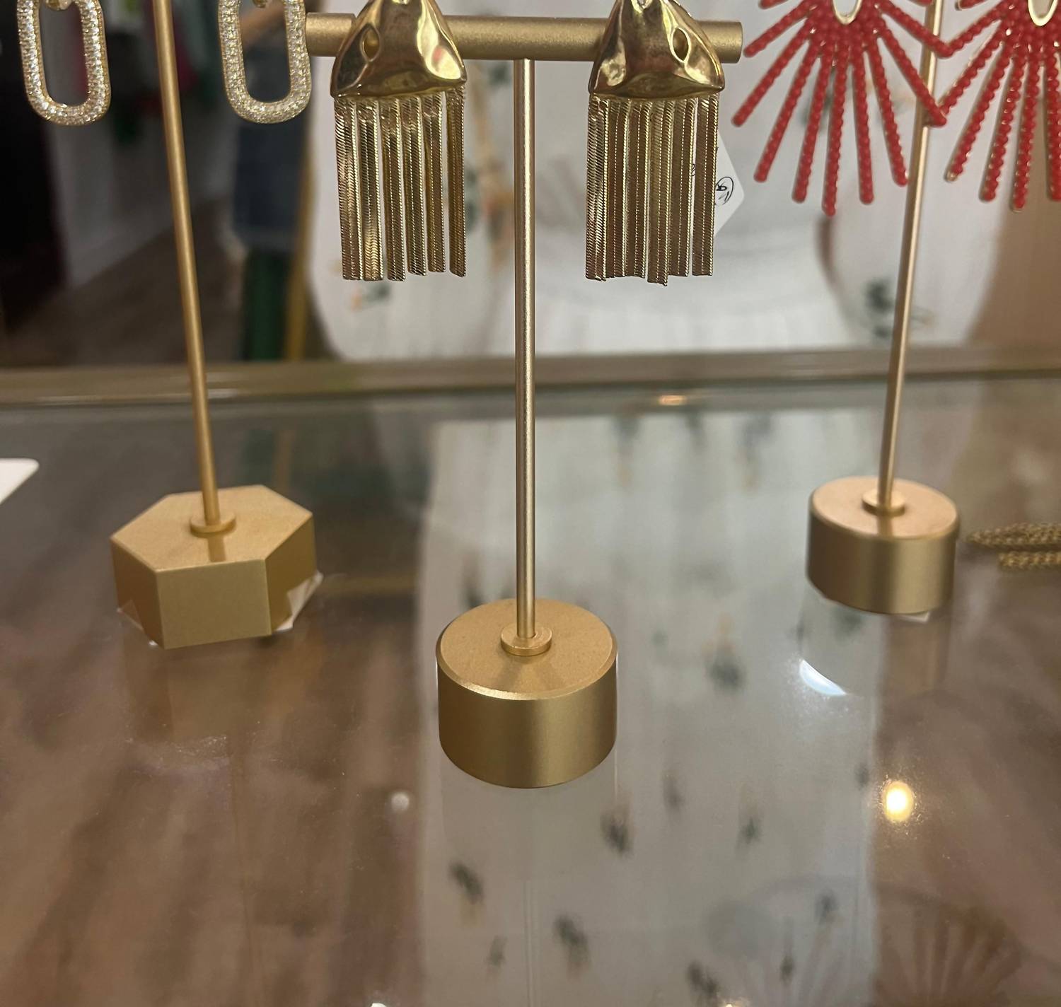 Goldie - Fish Drop Earrings - earrings - gold - jewelry
