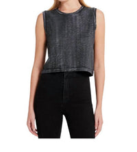 Goldie Lewinter - Metallic Sparkle Crop Tank Top - clothing - cotton - silver