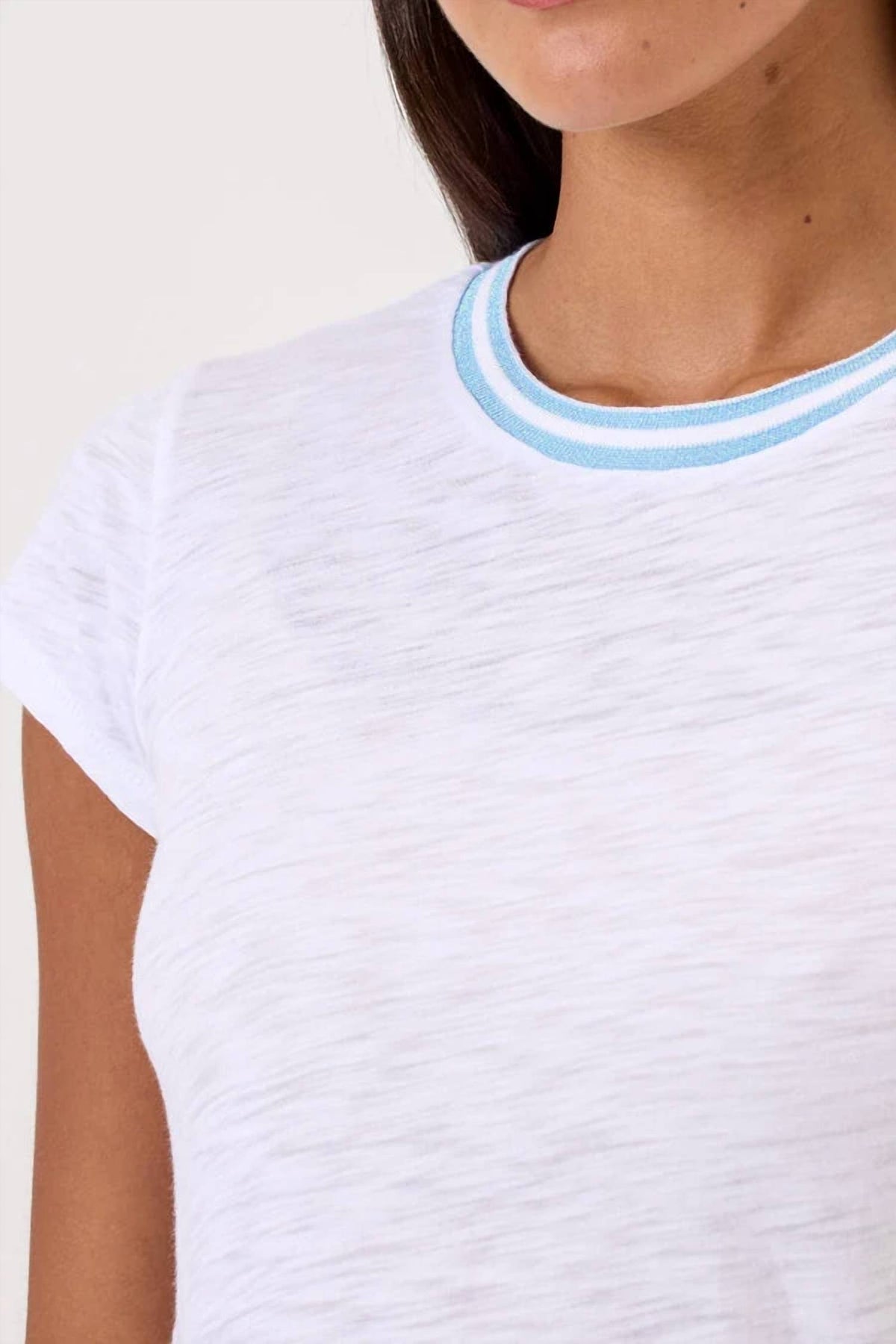 Goldie Lewinter - Short Sleeve Tipped Ringer Tee
