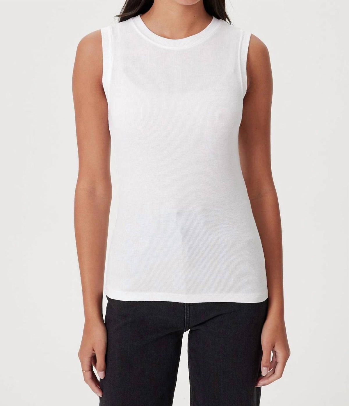 Goldie - Rib Sleeveless Shell Tee