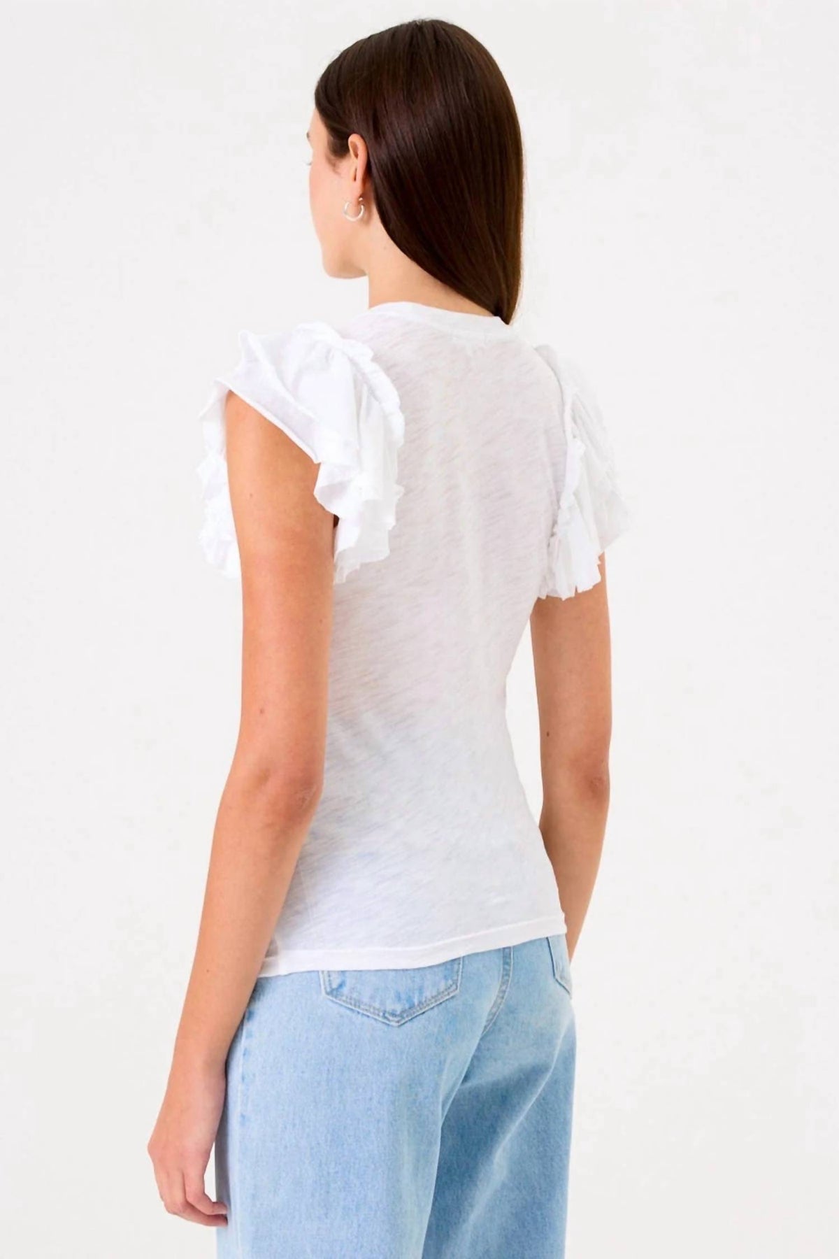 Goldie - Sleeveless Double Ruffle Tee