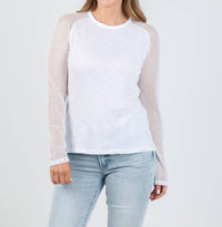 Goldie - Soleil Saddle Fishnet Long Sleeve Top