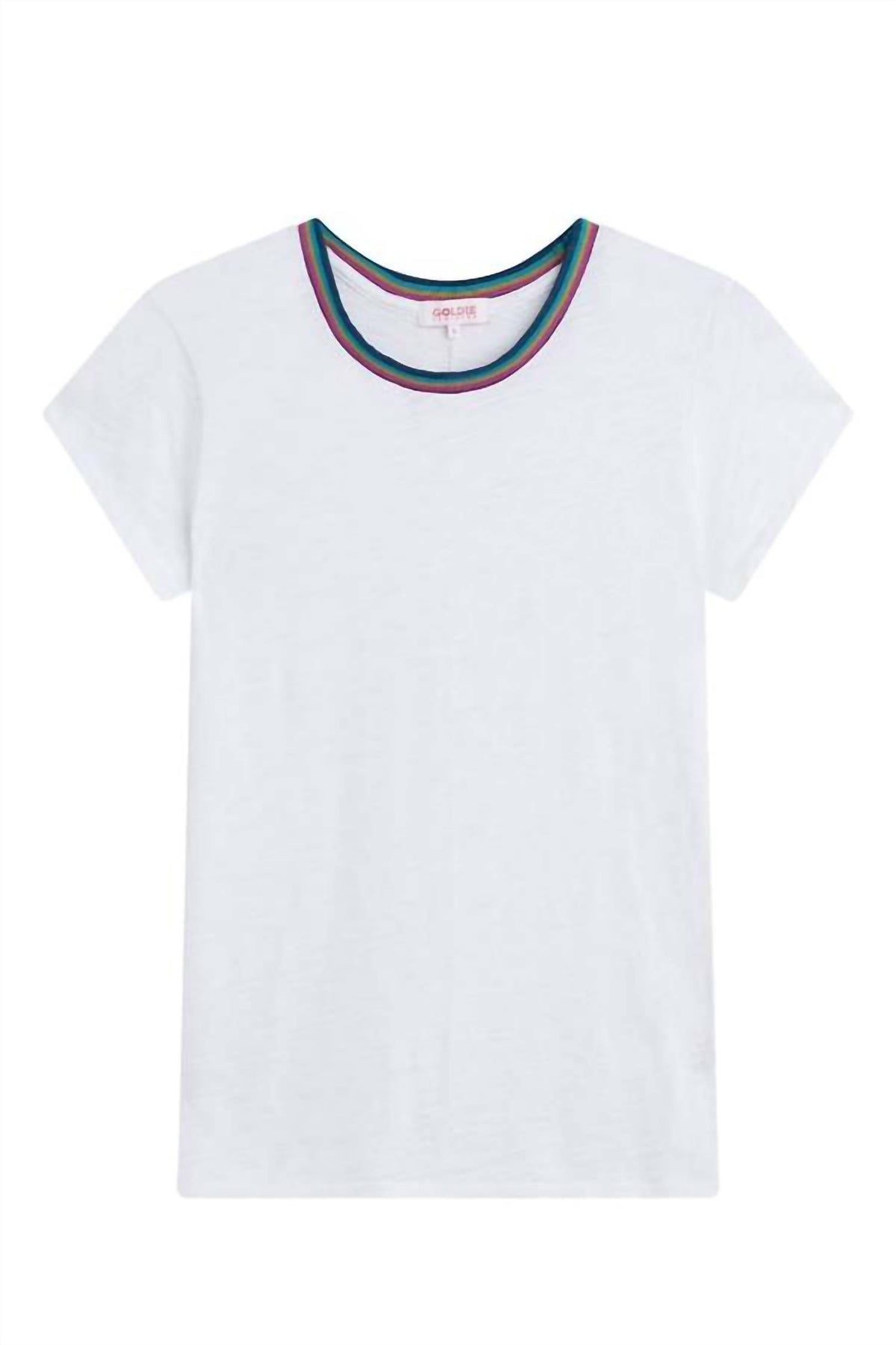 Goldie - Summer Rainbow Ringer Tee