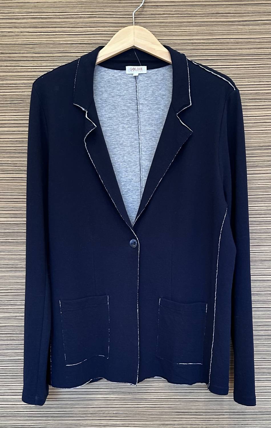 Goldie - Women's Double Faced Blazer - blazers - blue - clothing