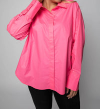 Good American - COATED POPLIN WEEKEND SHIRT