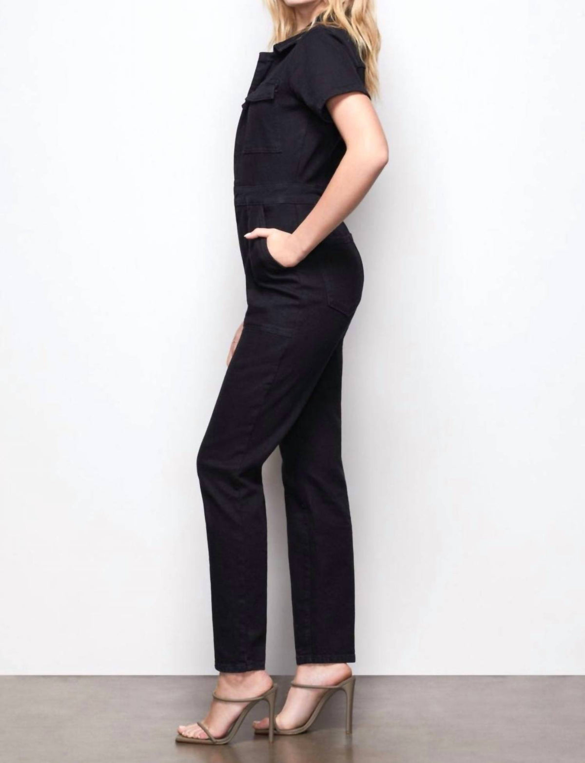 Good American - Denim Front Zip Jumpsuit