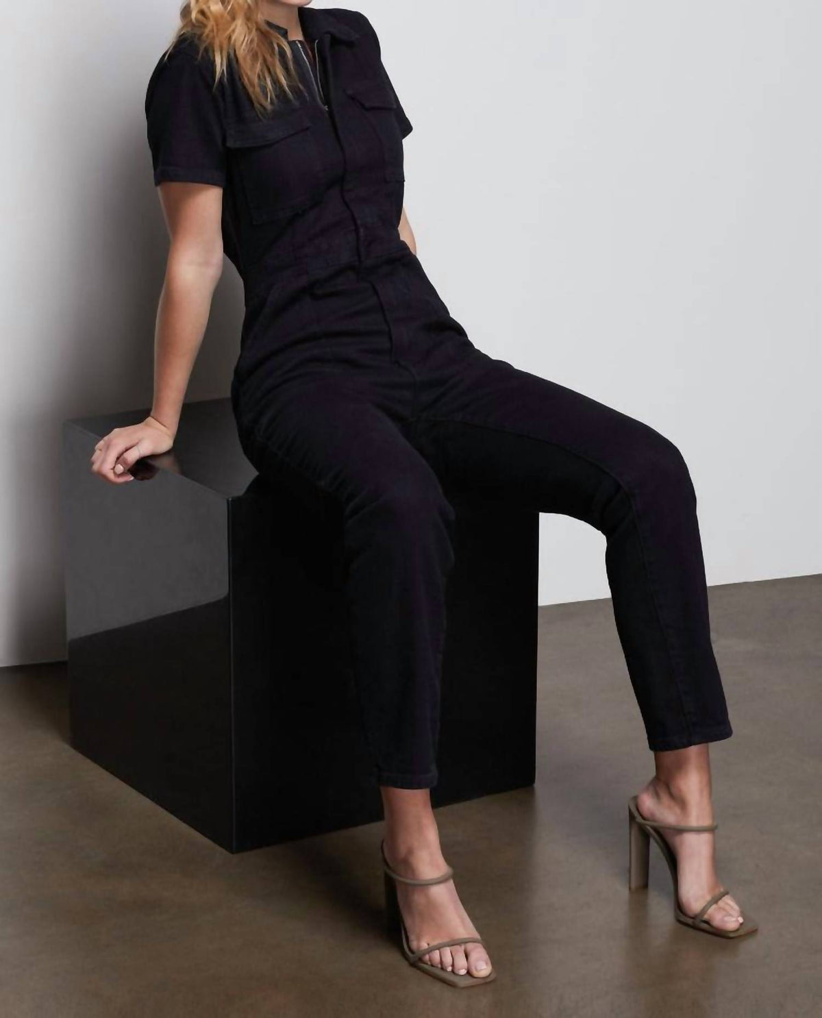 Good American - Denim Front Zip Jumpsuit