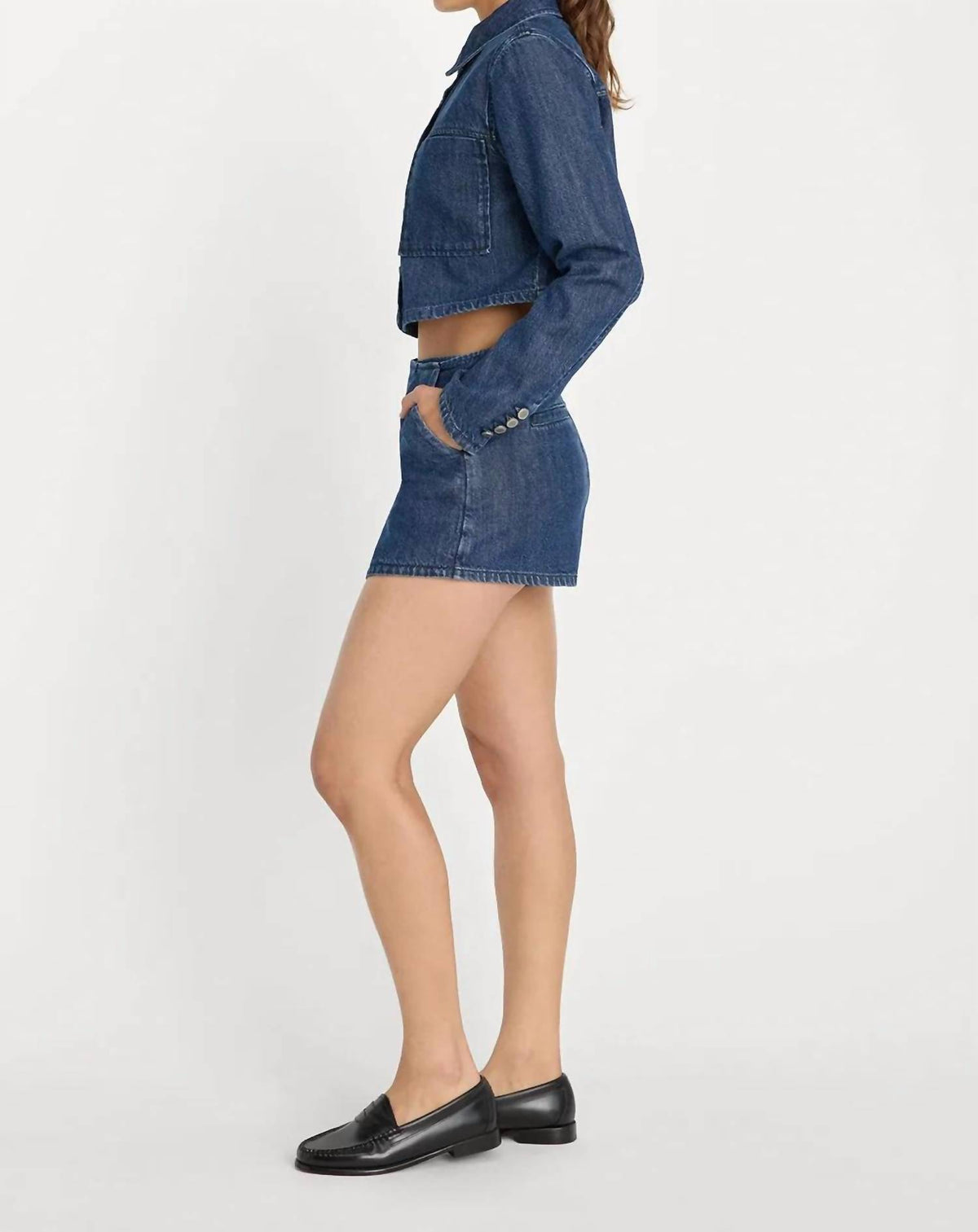 Good American - Denim Mini Skort