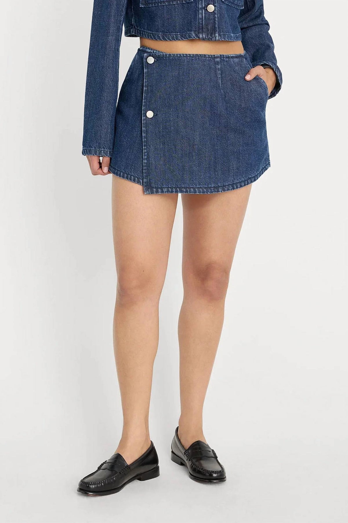 Good American - Denim Mini Skort