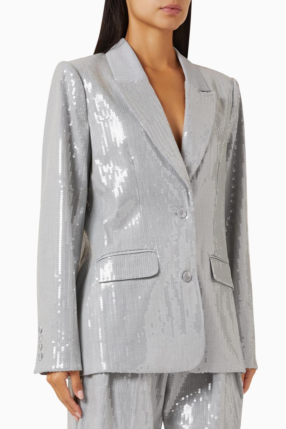 Good American - Oversized Sequined Blazer