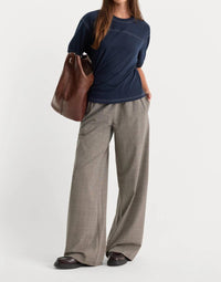 Good American - Pull On Mini Plaid Trouser