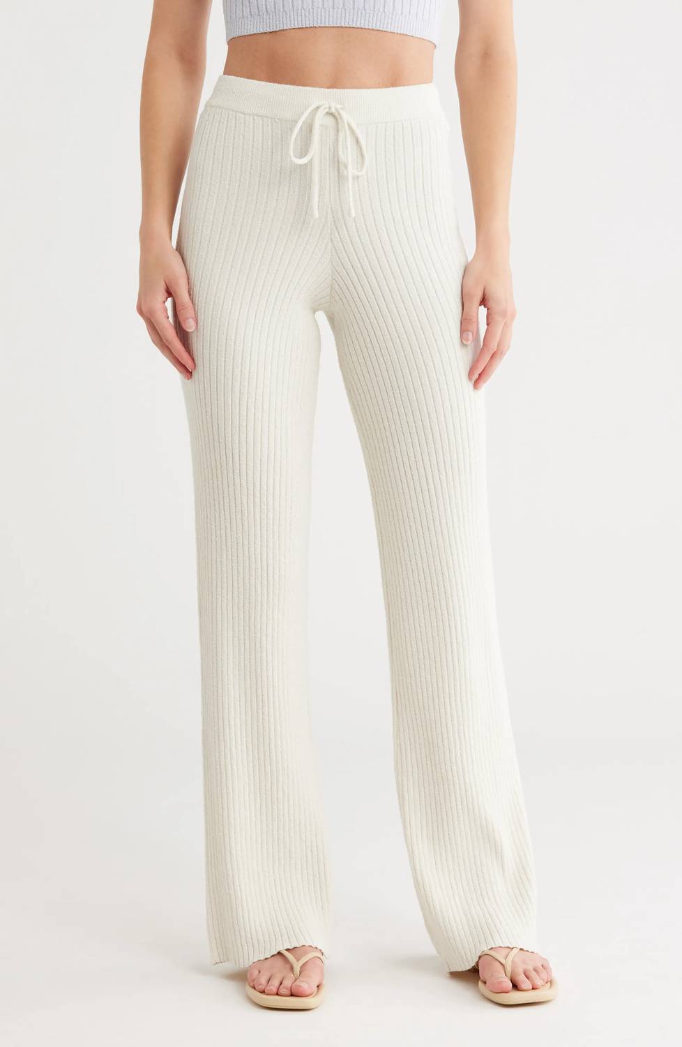 Good American - Ribbed Terry Lounge Pants