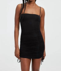 Good American - Ruched Mini Dress - black - clothing - dresses