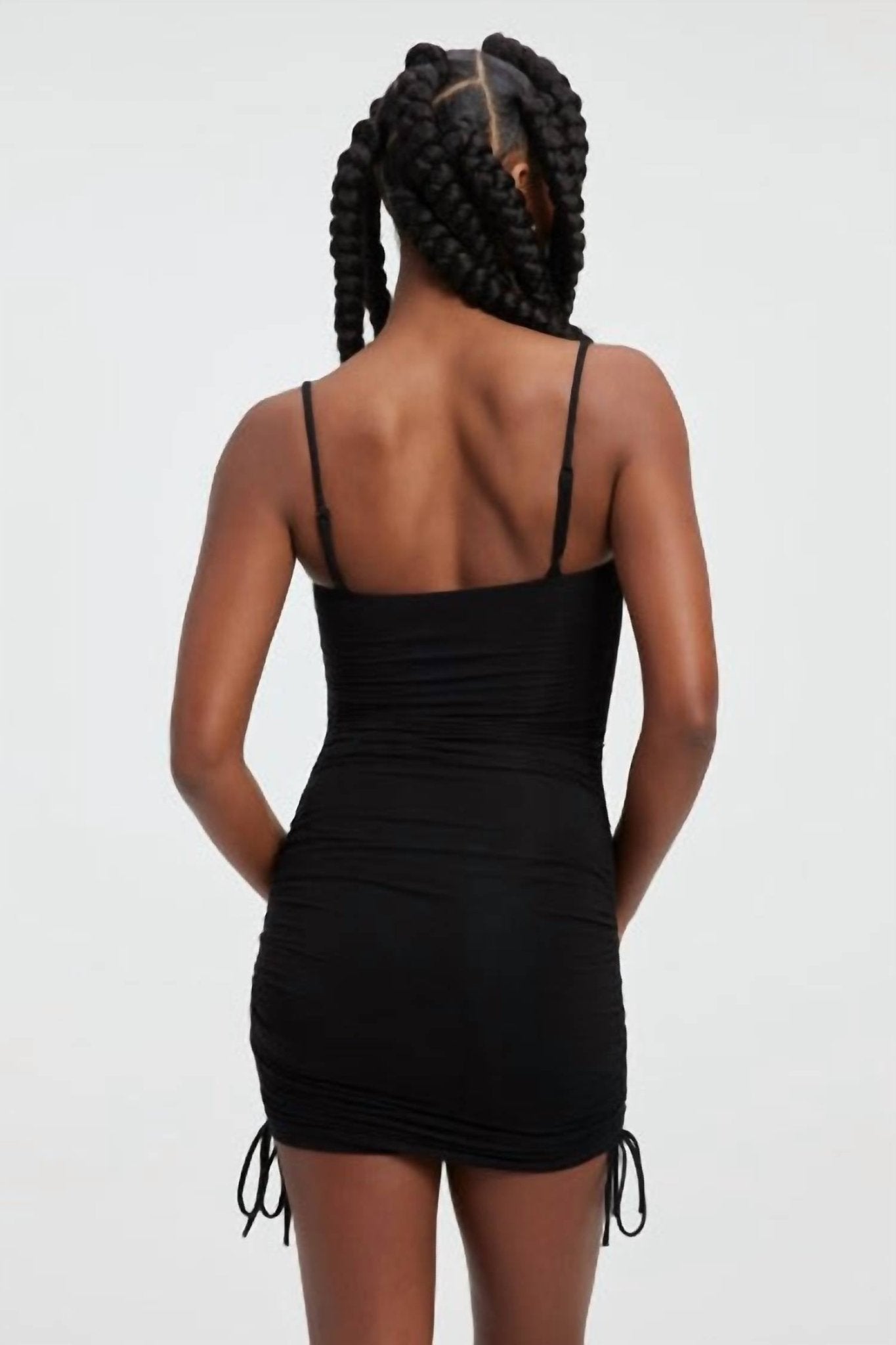 Good American - Ruched Mini Dress - black - clothing - dresses