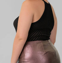 Good American - Soft Ribbed Halter Bodysuit