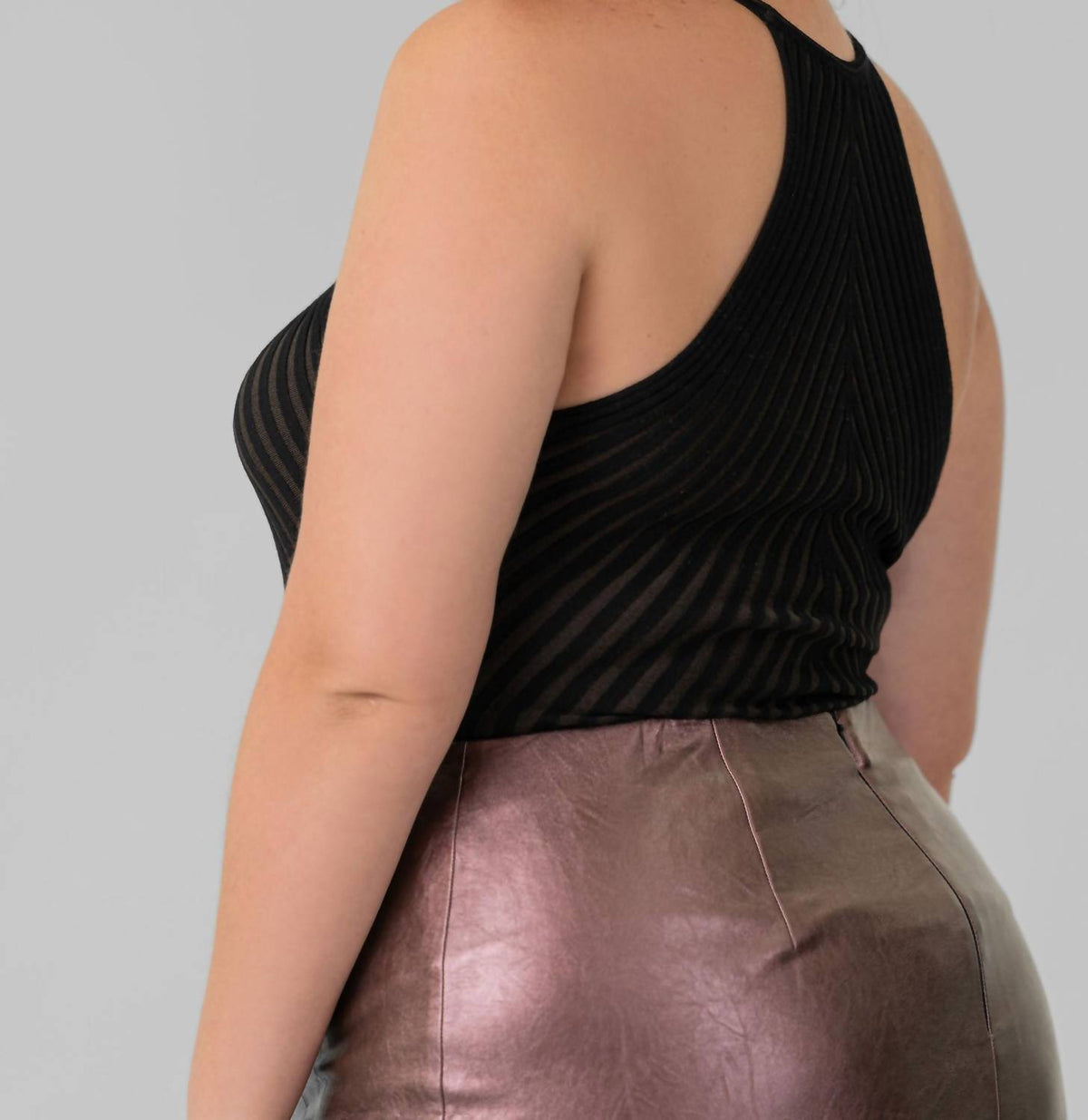 Good American - Soft Ribbed Halter Bodysuit