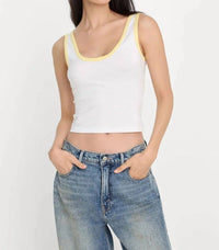 Good American - Super Stretch Ringer Tank Top