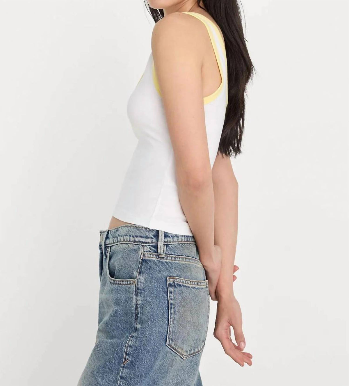 Good American - Super Stretch Ringer Tank Top