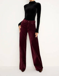 Good American - Velvet Mock Neck Bodysuit