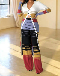 Good Time Usa - Fine Lines Pants Set