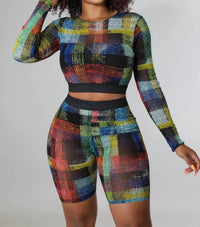 Good Time Usa - It Gets Better Plaid Crop Bermuda Short Set