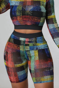 Good Time Usa - It Gets Better Plaid Crop Bermuda Short Set